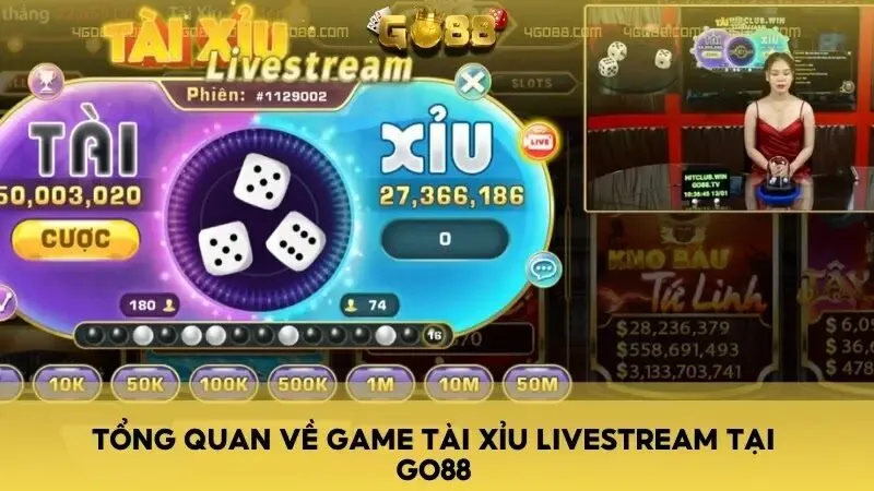 Tổng quan về game Tài xỉu livestream tại Go88