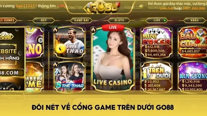 Đôi nét về cổng game Trên Dưới Go88