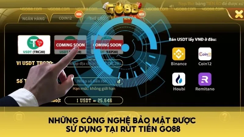 Những công nghệ bảo mật được sử dụng tại rút tiền Go88